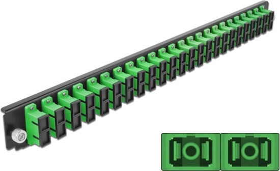 Picture of Delock 19″ Splice Box Front Panel 24 port SC Duplex green