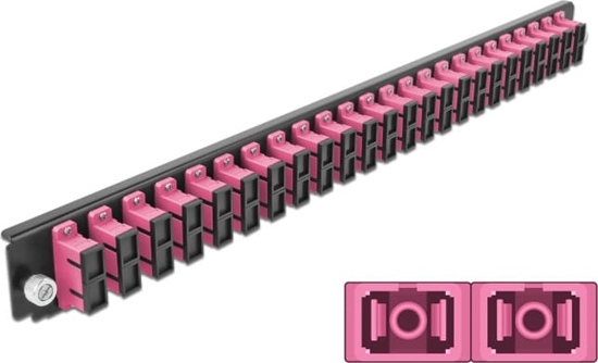 Picture of Delock 19″ Splice Box Front Panel 24 port SC Duplex violet