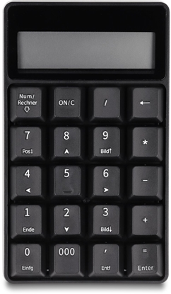 Изображение Delock 2 in 1 USB Type-A Number Pad with Calculator function 2.4 GHz wireless black