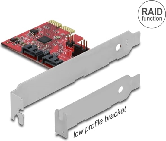 Picture of Delock 2 port SATA PCI Express x2 Card with RAID 1 - mirroring existing data