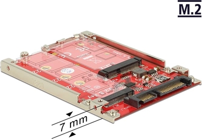 Picture of Delock 2.5″ Converter SATA 22 pin > M.2 / mSATA with frame 7 mm
