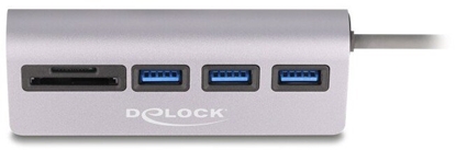Изображение Delock 3 Port USB 5 Gbps Hub including SD and Micro SD Card Reader with USB Type-C™ connector