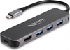 Picture of Delock 3 Port USB Hub and 4K HDMI output with USB Type-C™ connection and PD 85 Watt