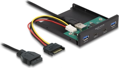 Attēls no Delock 3.5″ USB 5 Gbps Front Panel 2 x USB Type-C™ + 2 x USB Type-A