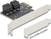 Picture of Delock 4 port SATA PCI Express x1 Card - Low Profile Form Factor