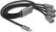 Attēls no Delock 4 Port USB 2.0 Cable Hub with USB Type-C™ connector 60 cm