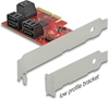 Picture of Delock 6 port SATA PCI Express x4 Card - Low Profile Form Factor