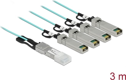 Attēls no Delock Active Optical Cable QSFP+ to 4 x SFP+ 3 m