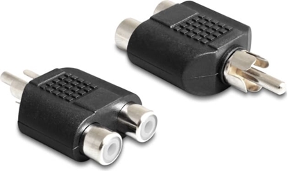 Attēls no Delock Adapter 2 x RCA female > 1 x RCA male