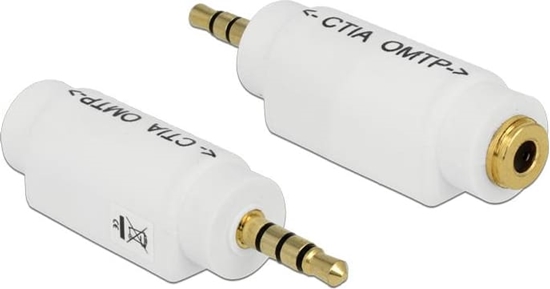 Picture of Delock Adapter 3.5 mm 4 pin Stereo jack male > 3.5 mm 4 pin Stereo jack female (changes pin assignment)