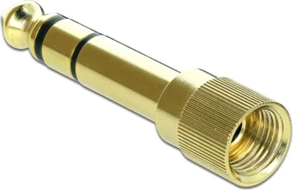 Attēls no Delock Adapter 6.35 mm Stereo plug to 3.5 mm Stereo jack 3 pin metal screwable