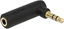 Attēls no Delock Adapter Audio Stereo Jack 3.5 mm 3 Pin male > female angled