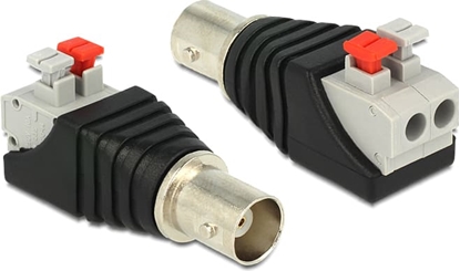 Attēls no Delock Adapter BNC female > Terminal Block with push button 2 pin