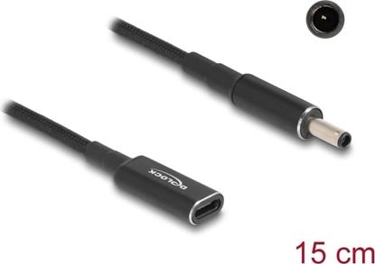 Attēls no Delock Adapter cable for Laptop Charging Cable USB Type-C™ female to Dell 4.5 x 3.0 mm male 15 cm