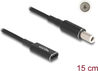 Attēls no Delock Adapter cable for Laptop Charging Cable USB Type-C™ female to Dell 7.4 x 5.0 mm male 15 cm