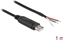 Attēls no Delock Adapter cable USB 2.0 Type-A to Serial RS-232 with 3 open wires 1 m