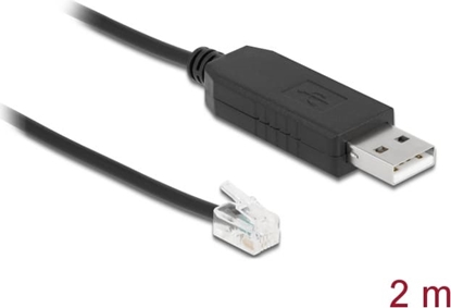 Attēls no Delock Adapter cable USB Type-A to Serial RS-232 RJ10 with ESD protection Meade Autostar 2 m