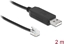 Attēls no Delock Adapter cable USB Type-A to Serial RS-232 RJ10 with ESD protection Meade Autostar 2 m