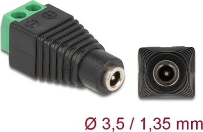 Attēls no Delock Adapter DC 1.35 x 3.5 mm female > Terminal Block 2 pin