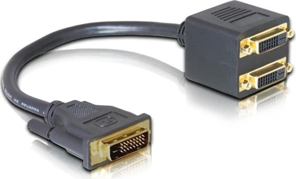 Attēls no Delock Adapter DVI 24+1 male to 2 x DVI 24+1 female