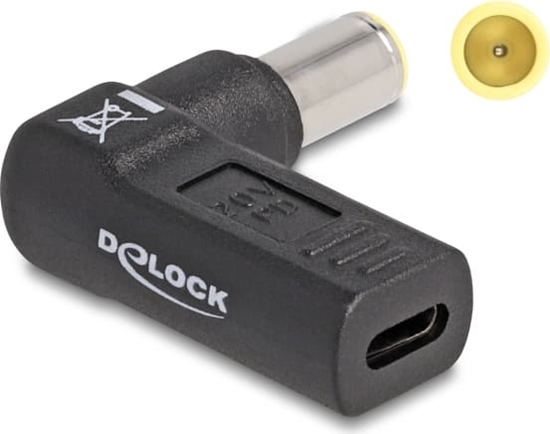 Picture of Delock Adapter for Laptop Charging Cable USB Type-C™ female to IBM 7.9 x 5.5 mm male 90° angled