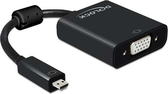 Picture of Delock Adapter HDMI Micro-D male > VGA female with Audio black