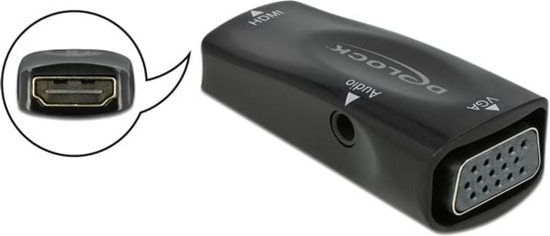 Picture of Delock Adapter HDMI-A female to VGA female 1080p with Audio