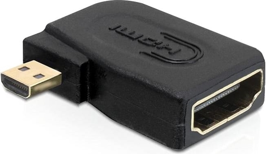 Picture of Delock Adapter High Speed HDMI with Ethernet - micro D male > A female angled sideways