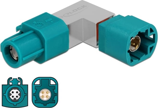 Picture of Delock Adapter HSD Z female to HSD Z male angled