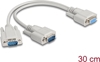 Picture of Delock Adapter Y cable D-Sub9 1 x female to 2 x male with screws 30 cm