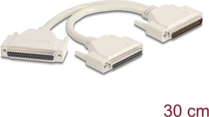 Picture of Delock Adapter Y-Cable Splitter D-Sub 37 pin male to 2 x D-Sub 37 pin female with screws 30 cm