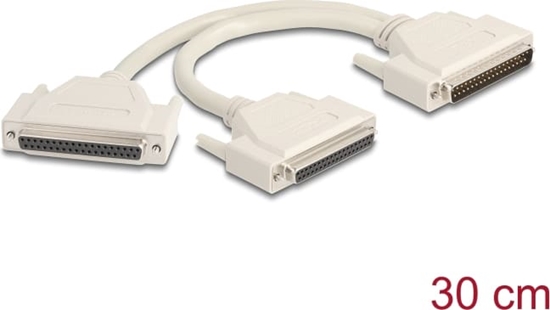 Picture of Delock Adapter Y-Cable Splitter D-Sub 37 pin male to 2 x D-Sub 37 pin female with screws 30 cm