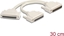 Изображение Delock Adapter Y-Cable Splitter D-Sub 37 pin male to 2 x D-Sub 37 pin female with screws 30 cm