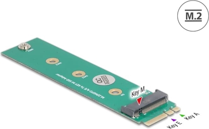 Attēls no Delock Adapter M.2 Key A+E male to M.2 Key M slot