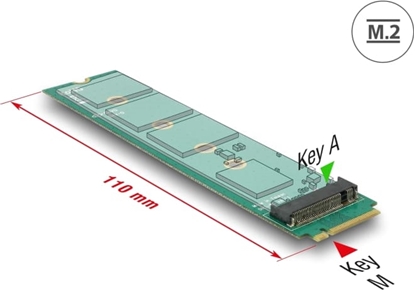 Изображение Delock Adapter M.2 Key M male > M.2 Key A slot
