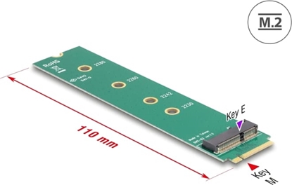 Изображение Delock Adapter M.2 Key M male > M.2 Key E slot