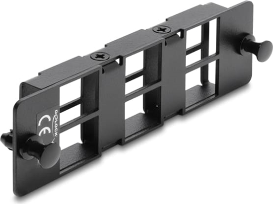 Picture of Delock Adapter Panel for Keystone Modules 6 port black