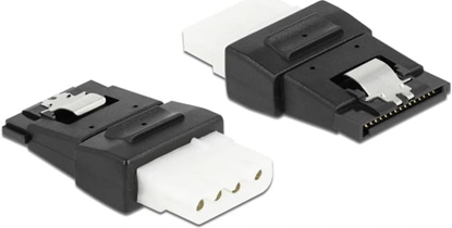 Изображение Delock Adapter Power 4 pin Molex female to SATA power 15 pin female with metal clip