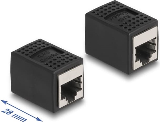 Picture of Delock Adapter RJ45 jack to RJ45 jack Cat.6A black