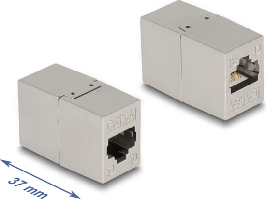 Picture of Delock Adapter RJ45 jack to RJ45 jack Cat.6A metal