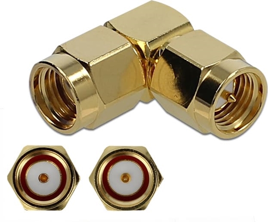 Picture of Delock Adapter SMA plug to RP-SMA plug 90° 10 GHz
