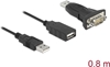 Picture of Delock Adapter USB 2.0 Type-A to 1 x Serial RS-232 D-Sub 9 pin male with nuts