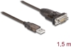 Изображение Delock Adapter USB 2.0 Type-A to 1 x Serial RS-232 D-Sub 9 pin male with nuts 1.5m