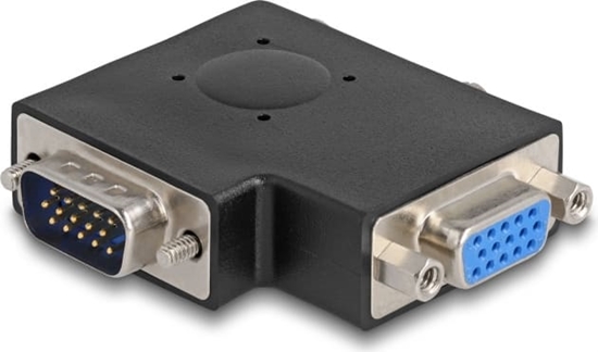 Picture of Delock Adapter VGA male > VGA female 90° sideways angled