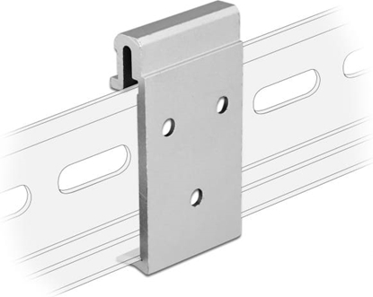 Picture of Delock Aluminium Mounting Clip for DIN Rail (3 mounting holes)