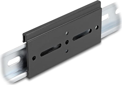 Picture of Delock Aluminium Mounting Clip for DIN Rail 100.0 x 47.8 mm black