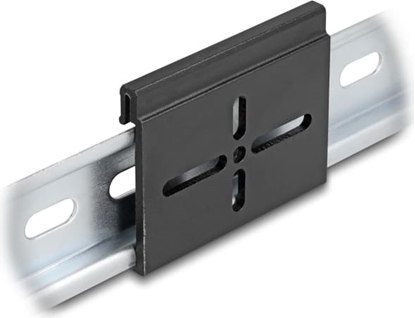 Picture of Delock Aluminium Mounting Clip for DIN Rail 60.0 x 47.8 mm black
