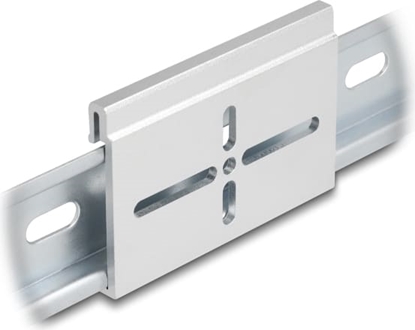 Picture of Delock Aluminium Mounting Clip for DIN Rail 70.0 x 47.8 mm silver