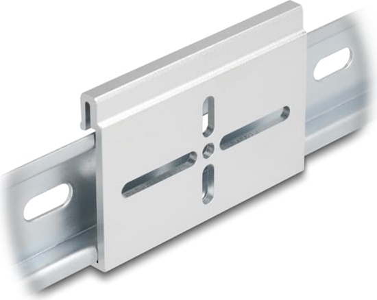 Picture of Delock Aluminium Mounting Clip for DIN Rail 70.0 x 47.8 mm silver