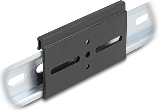 Picture of Delock Aluminium Mounting Clip for DIN Rail 80.0 x 47.8 mm black